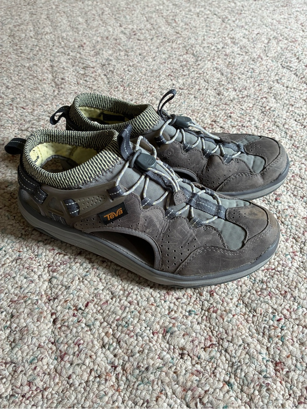 Teva Women's Gray and Brown Sporty Closed-Toe Sandal